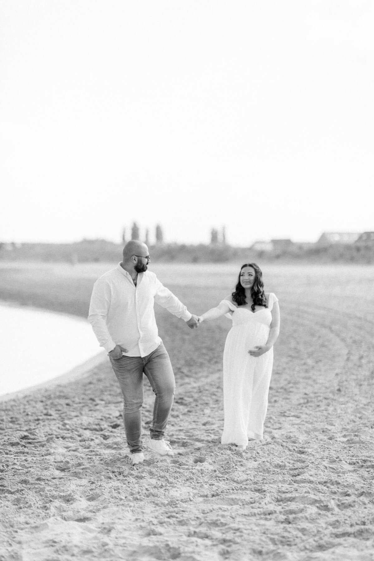 Tijdens strandwandeling