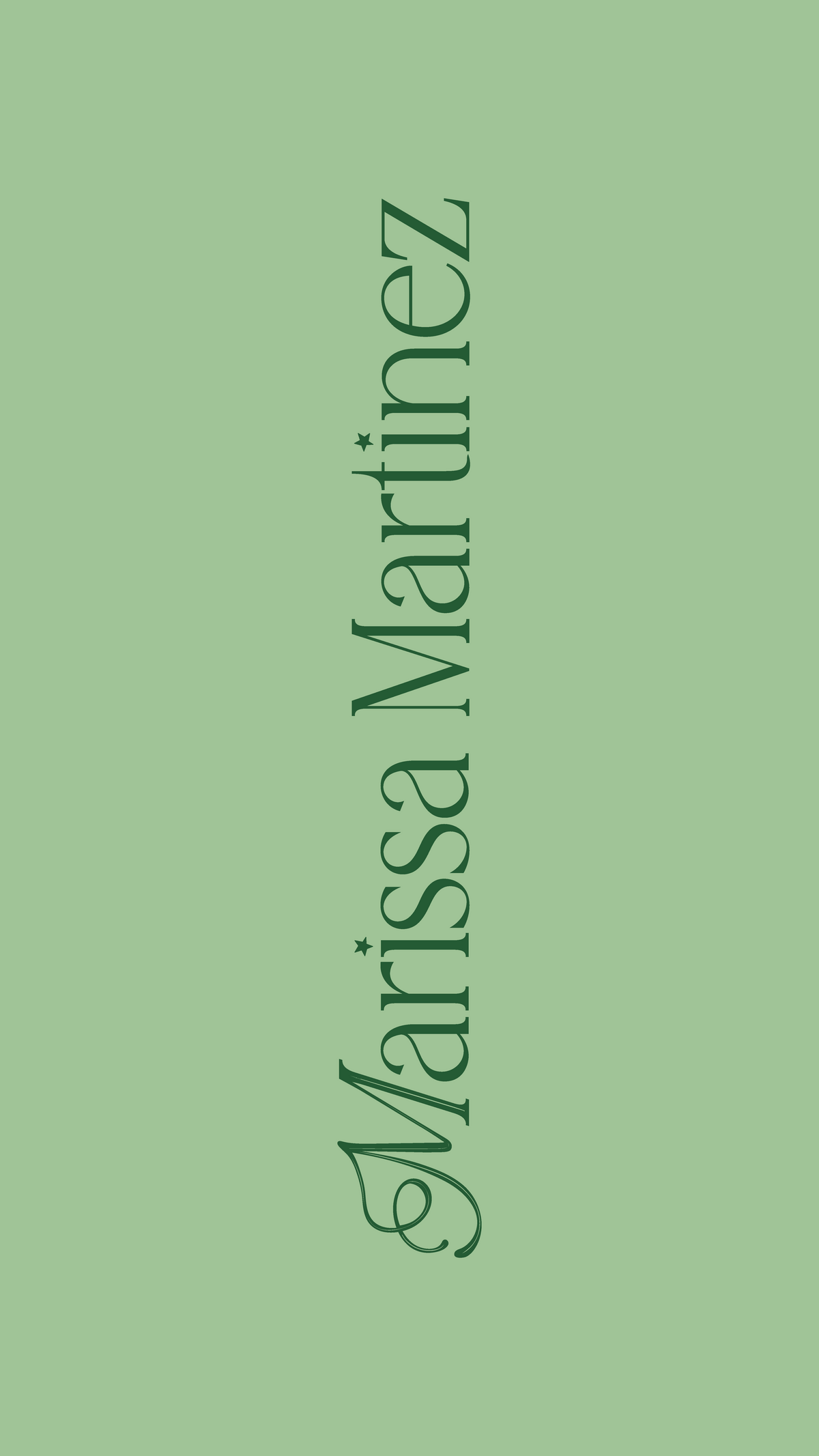Marissa Martinez logo on a pale green background