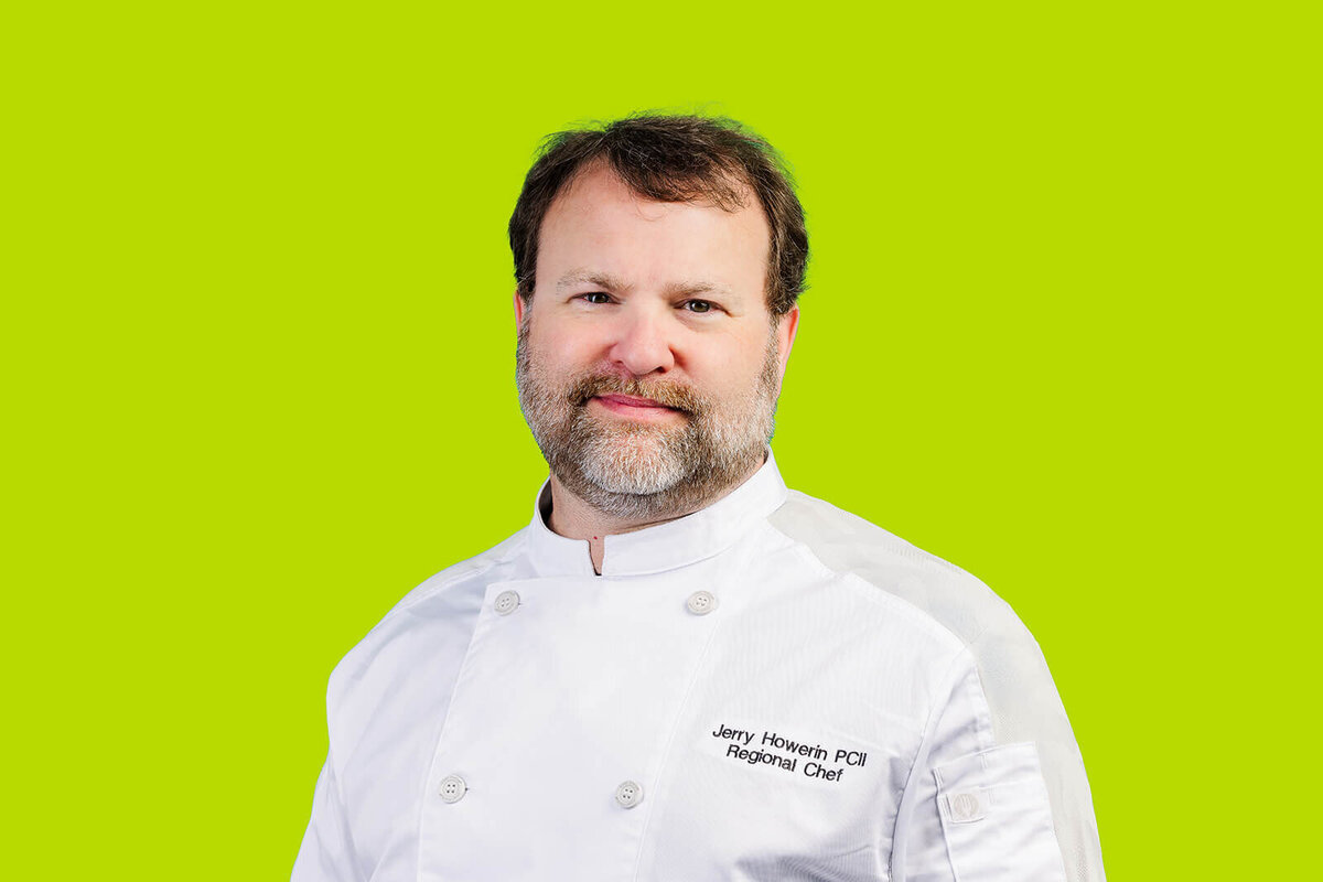 Green background headshot