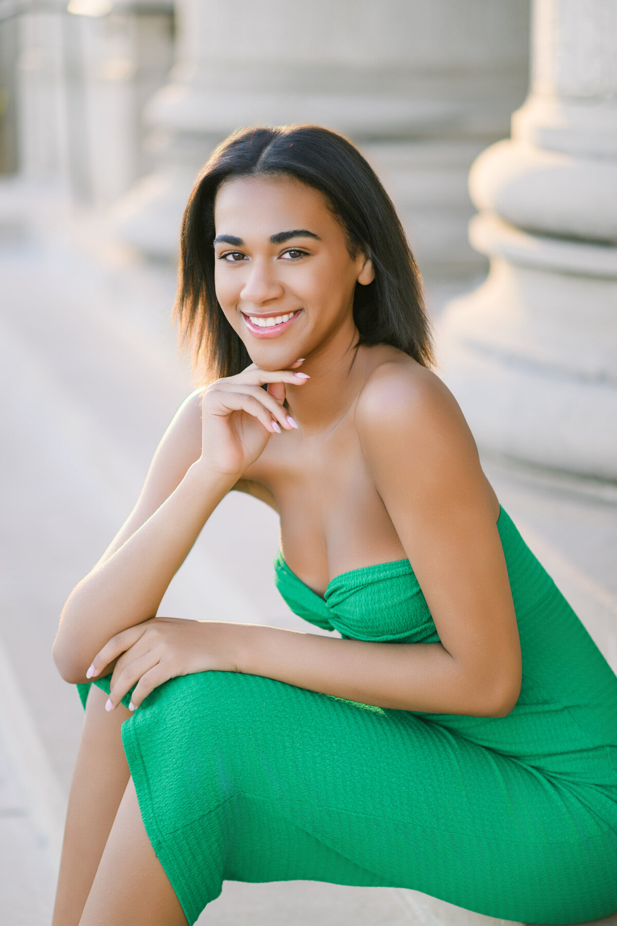 Kansas City Senior Pictures at a museum