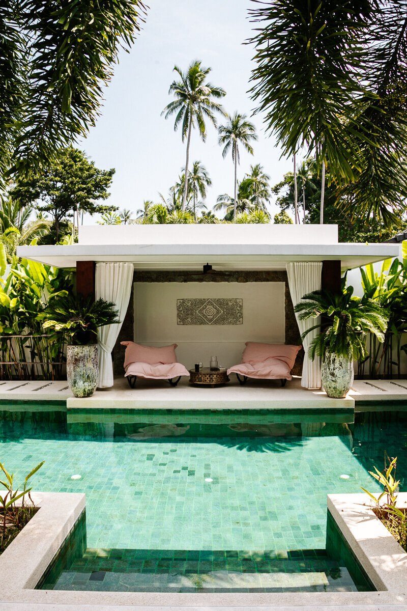Discover Casa Orientale, a beautiful Balinese-style villa, surrounded by lush vegetation, near Mae Nam in Koh Samui Thailand.