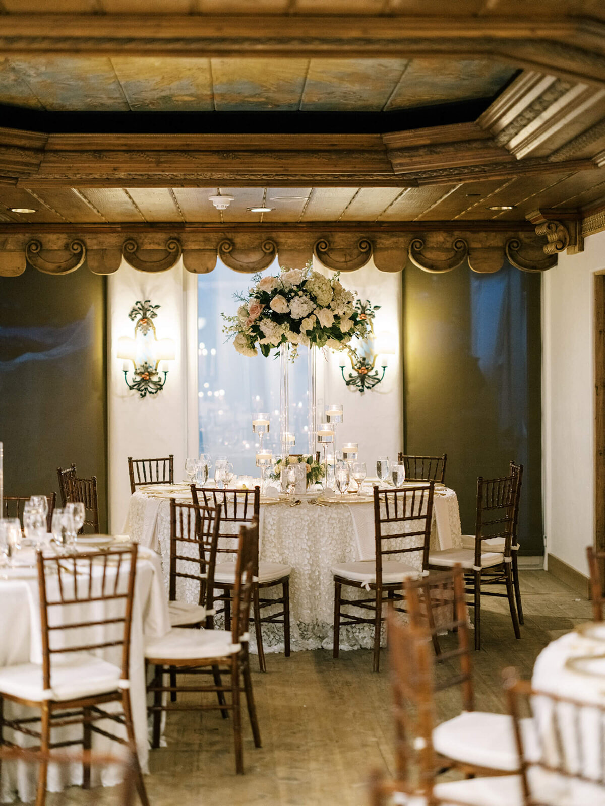 Wedding guest seating details in Vail, Colorado