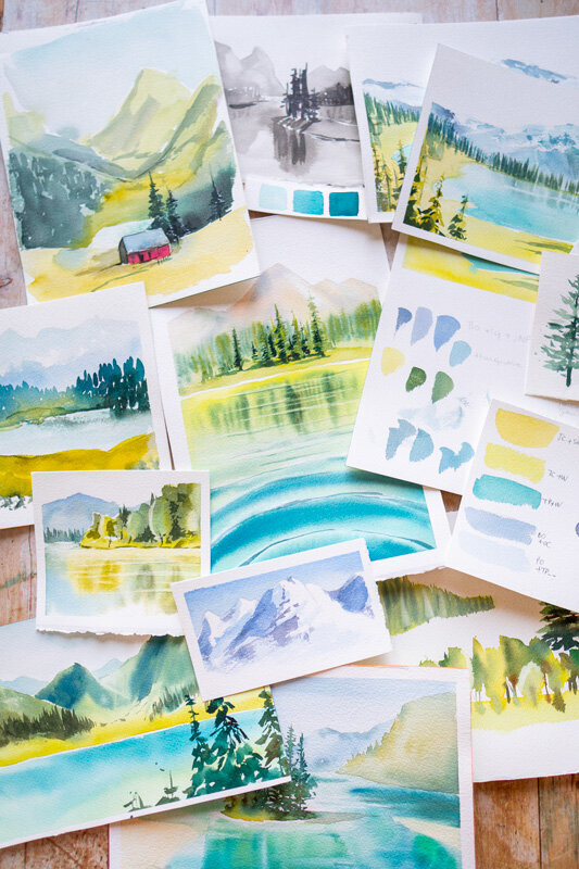 montagne-aquarelle-tutoriel