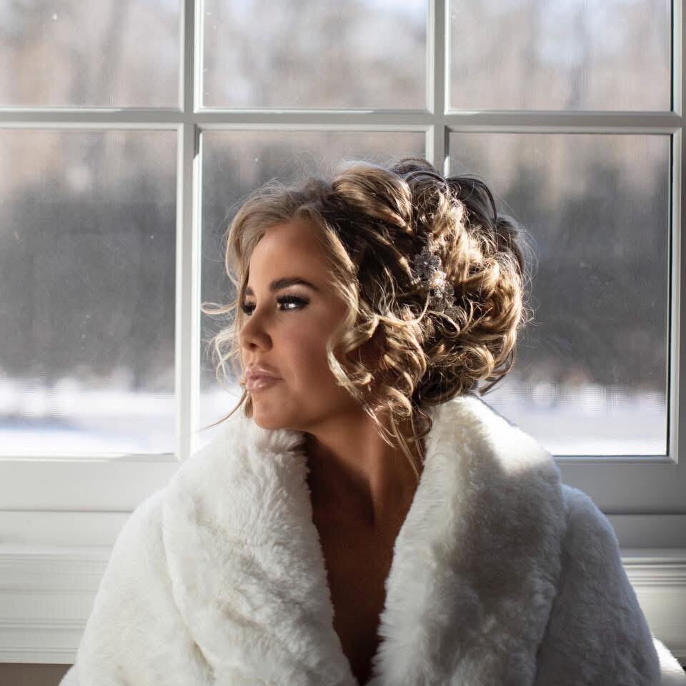 bride with high updo