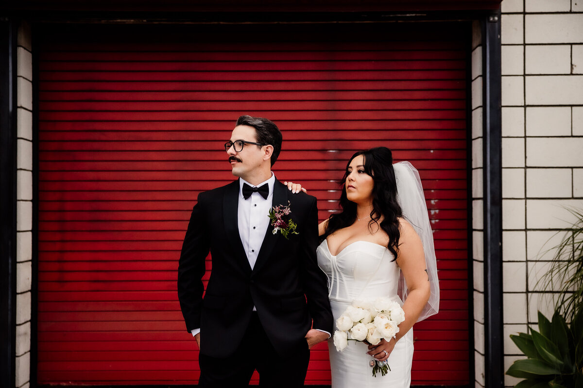 Archer Inspired Photography - Christina and Jake Wedding - Smog Shoppe Los Angeles - First Look and Couple Photos-269