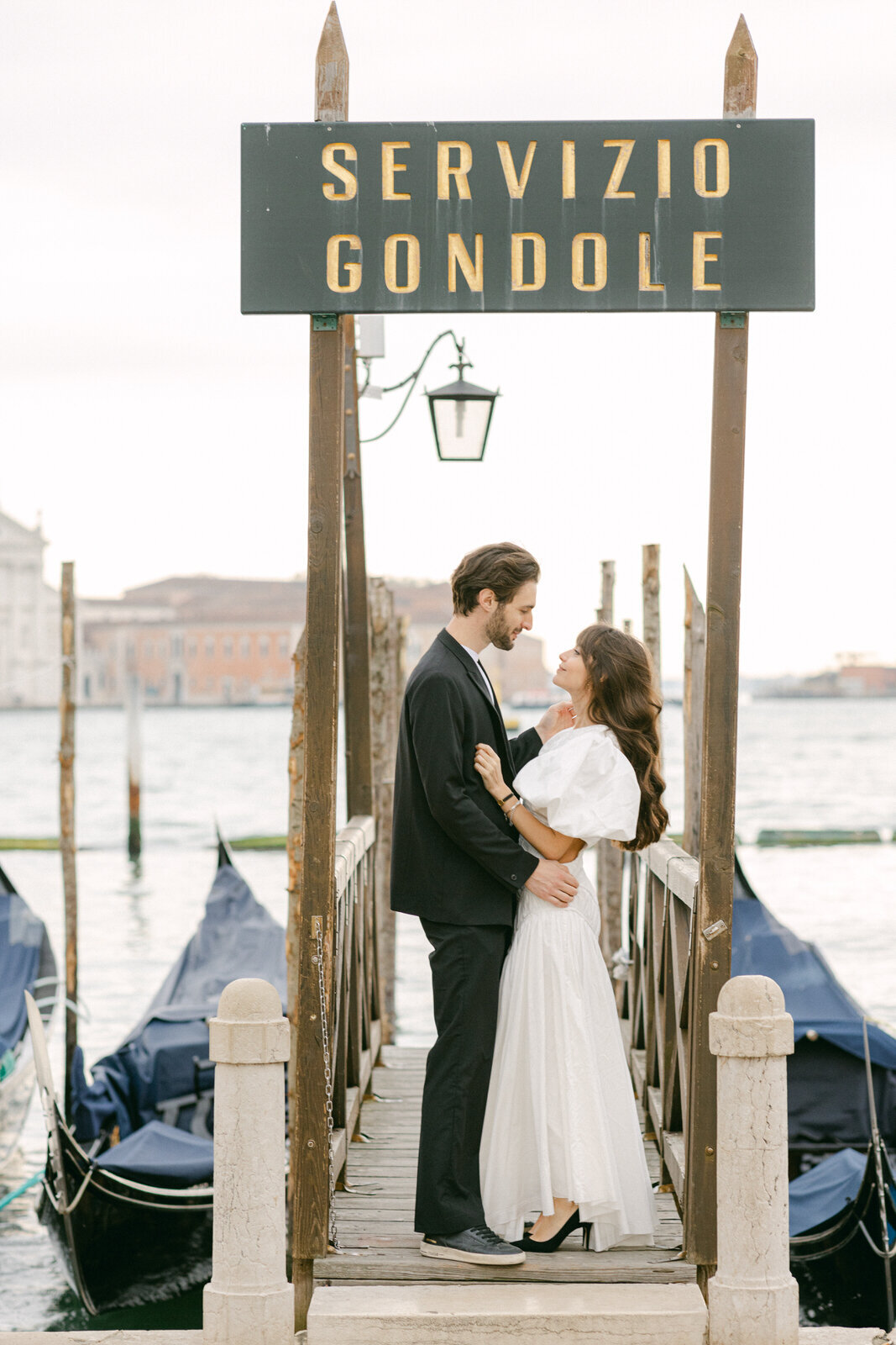 engaged couple in Venice