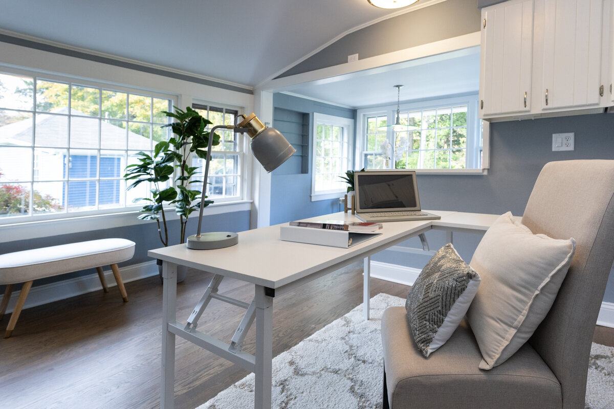office with grey accents