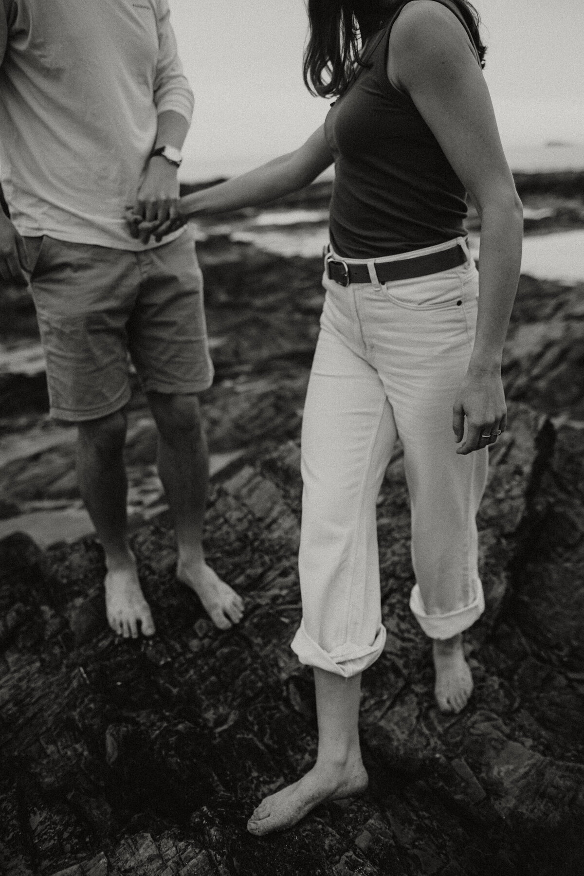Engagement shoot at Constantine Bay Cornwall