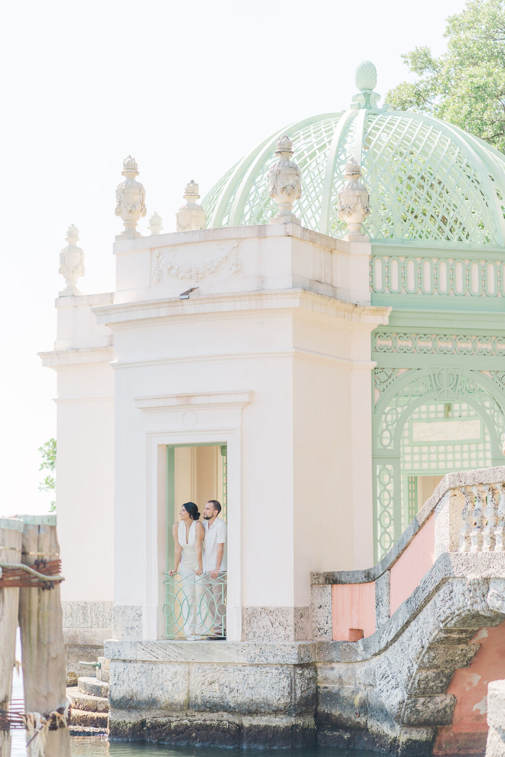 engagement at Vizcaya Museum and Gardens