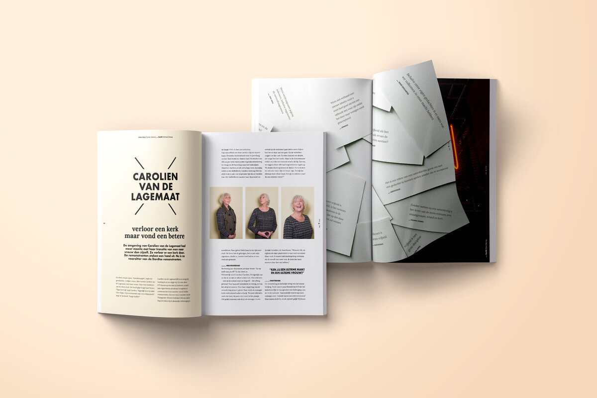 Jubileum magazine Get Out! ontwikkelt de Remonstranten. Begeleiding, productie, redactie en ontwerp magazine door Bladkamer.