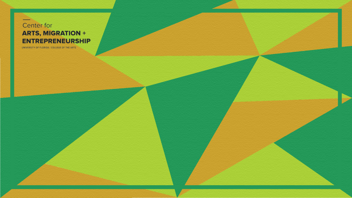 zoom background design with green triangles