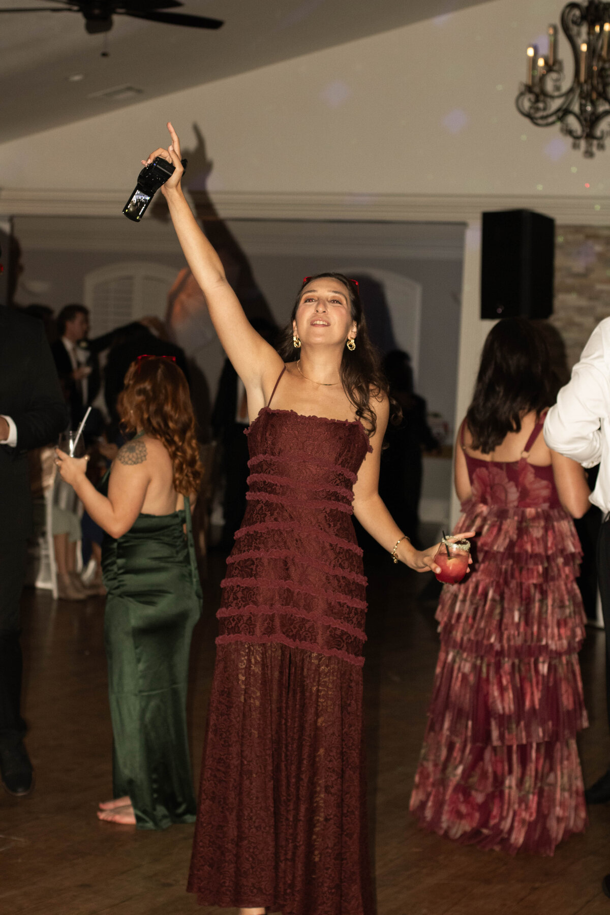candid wedding dance floor photo