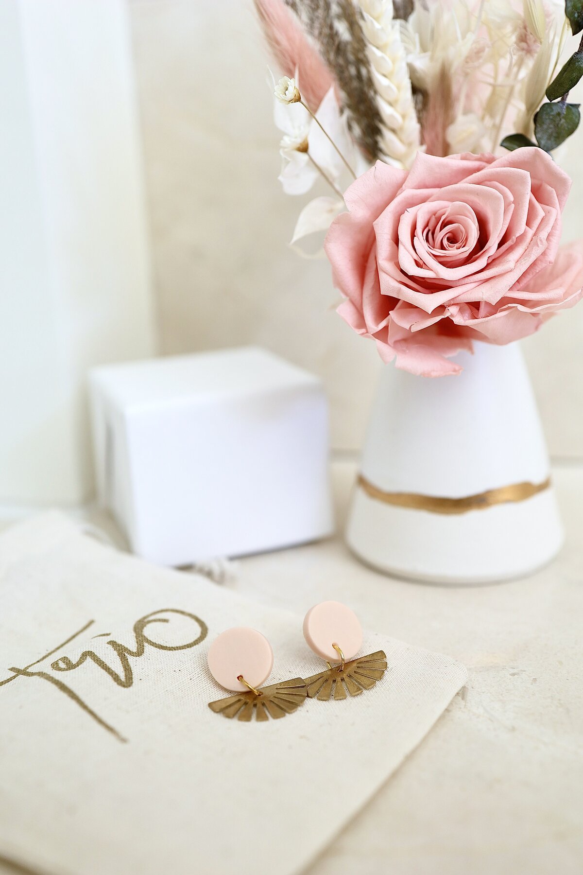 small business product photography clay polymer earrings