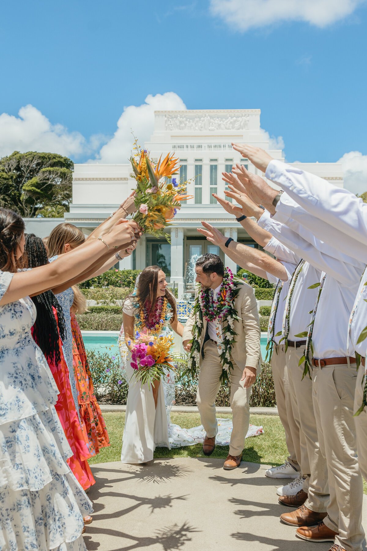 Wedding at La'ie Temple, North Shore Oahu Photographer