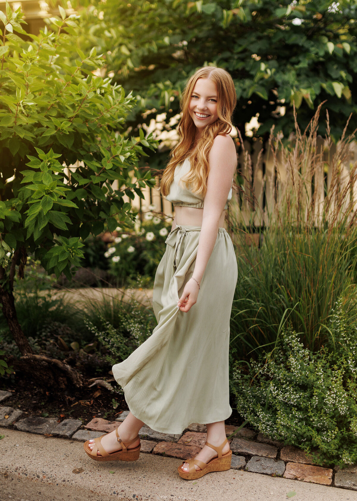 Girl In Garden Senior Pics Minneapolis