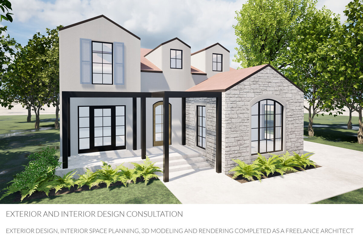 Space plan and design for California residence renovation