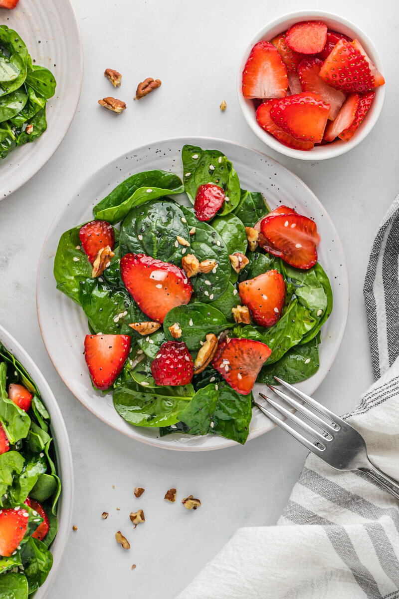 Strawberry and Spinach Salad with Poppy Seed Dressing-12