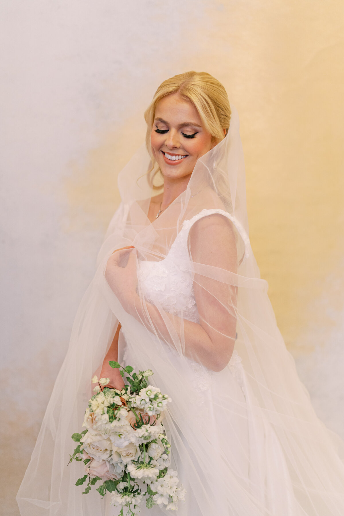 Bride in in wedding portrait studio wedding photobooth