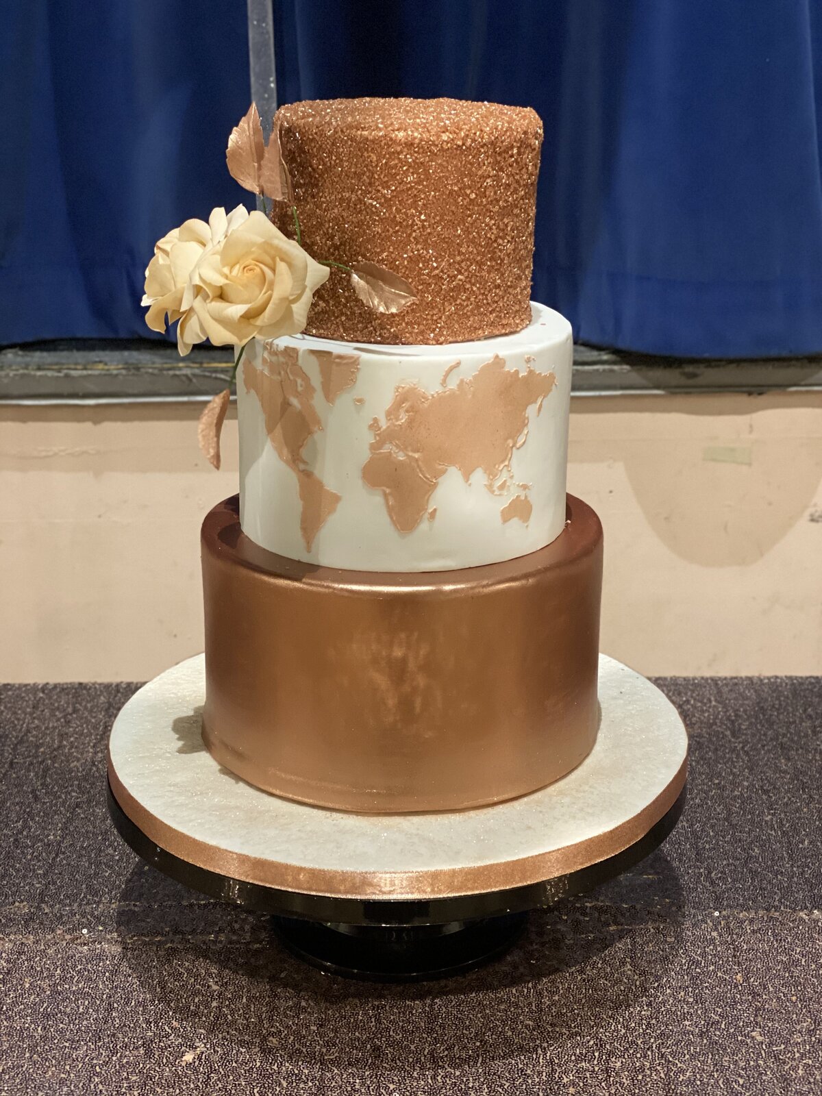 Rose gold birthday cake
