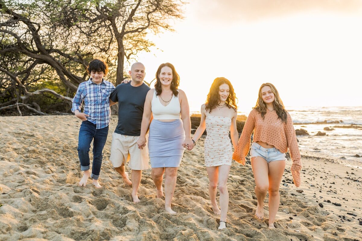 Big Island family photography at sunset