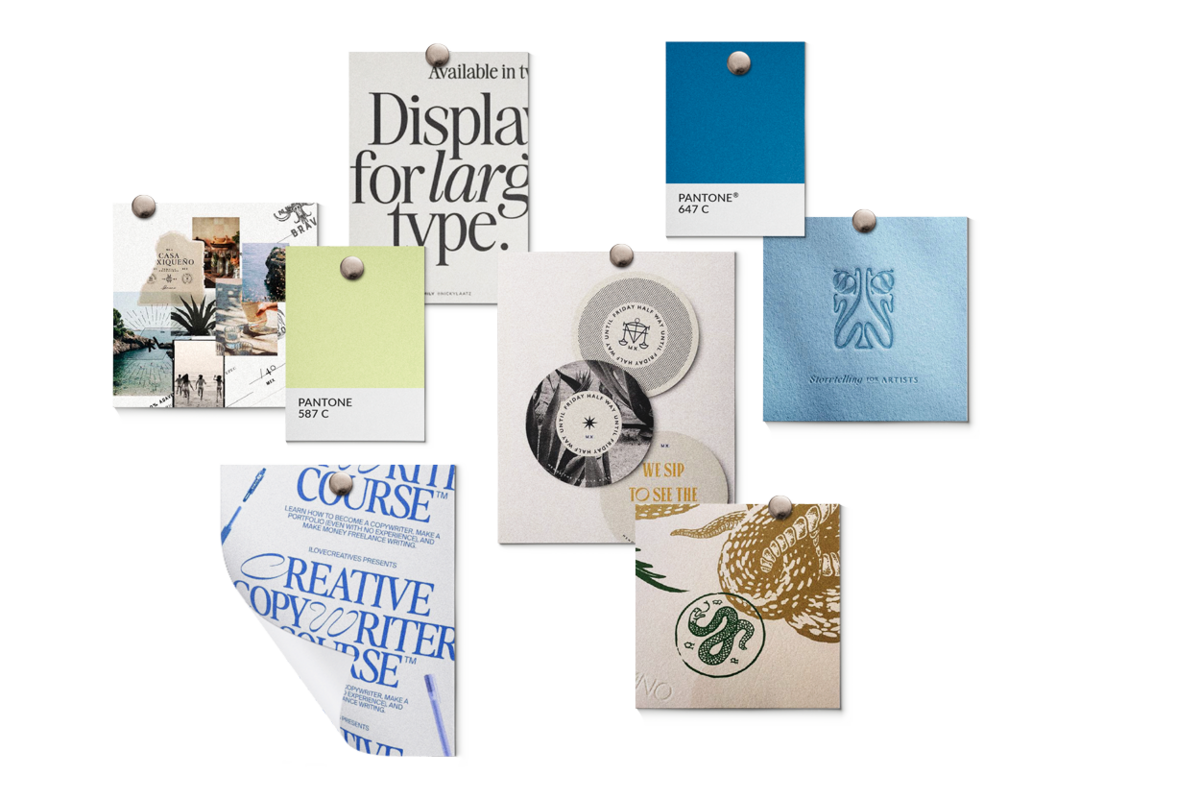 Collage of images that inspired the creation of the brand