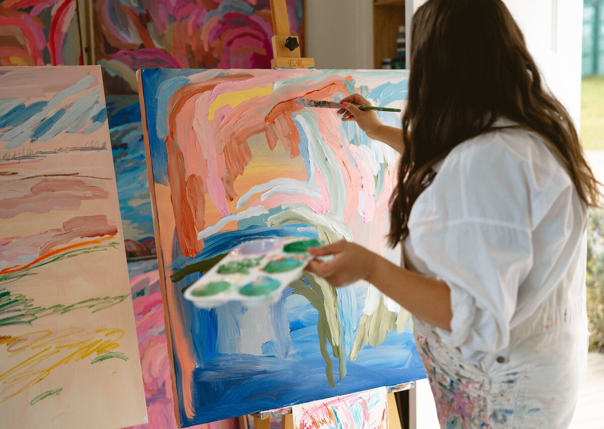 2024-08-21 Erin Reinboth Art | Surf Coast Australian Abstract Artist | Brand photoshoot with Bobby Dazzler Photography in Erin's studio at Ashmore Arts-21