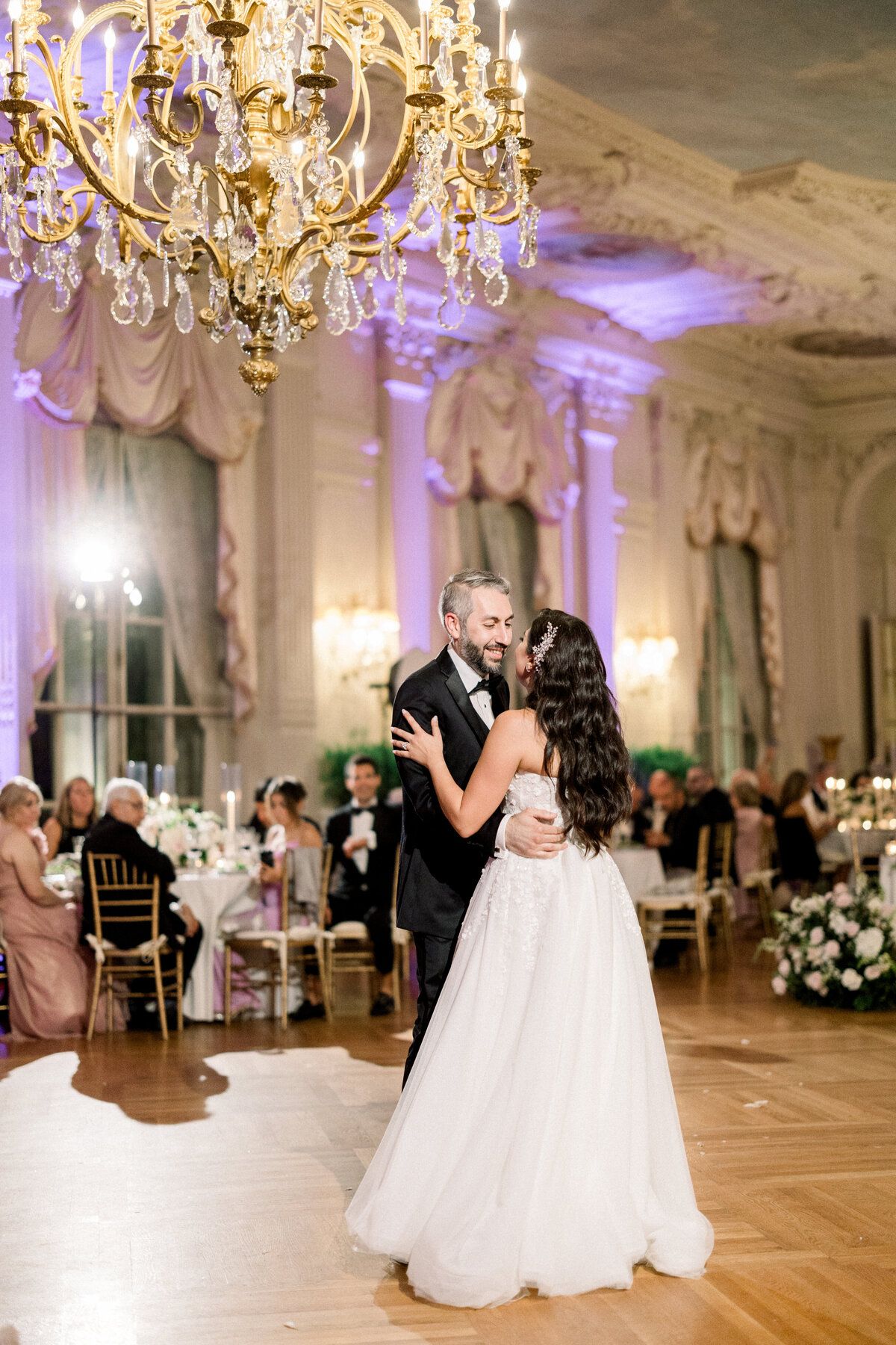 first dance between bride and groom  in newport rhode island