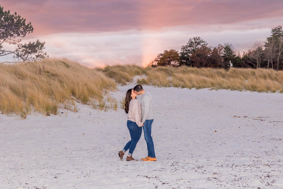 gloucester north shore wingearhseek beach engagement photo session sunset