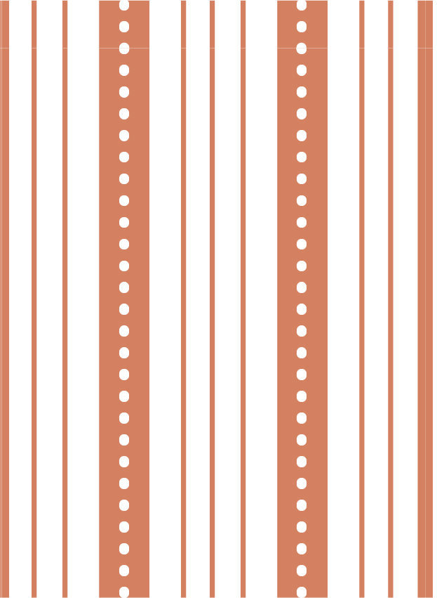 orange vertical dot and stripe