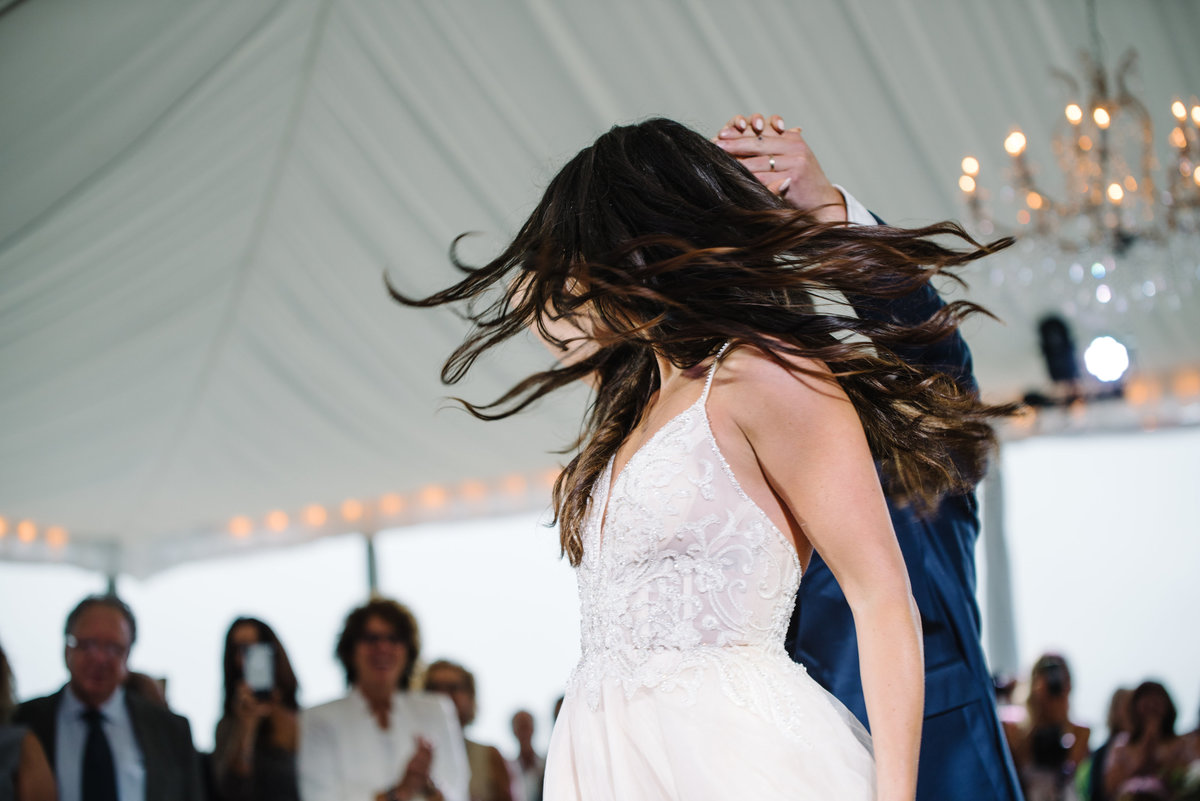 Bride spins first dance