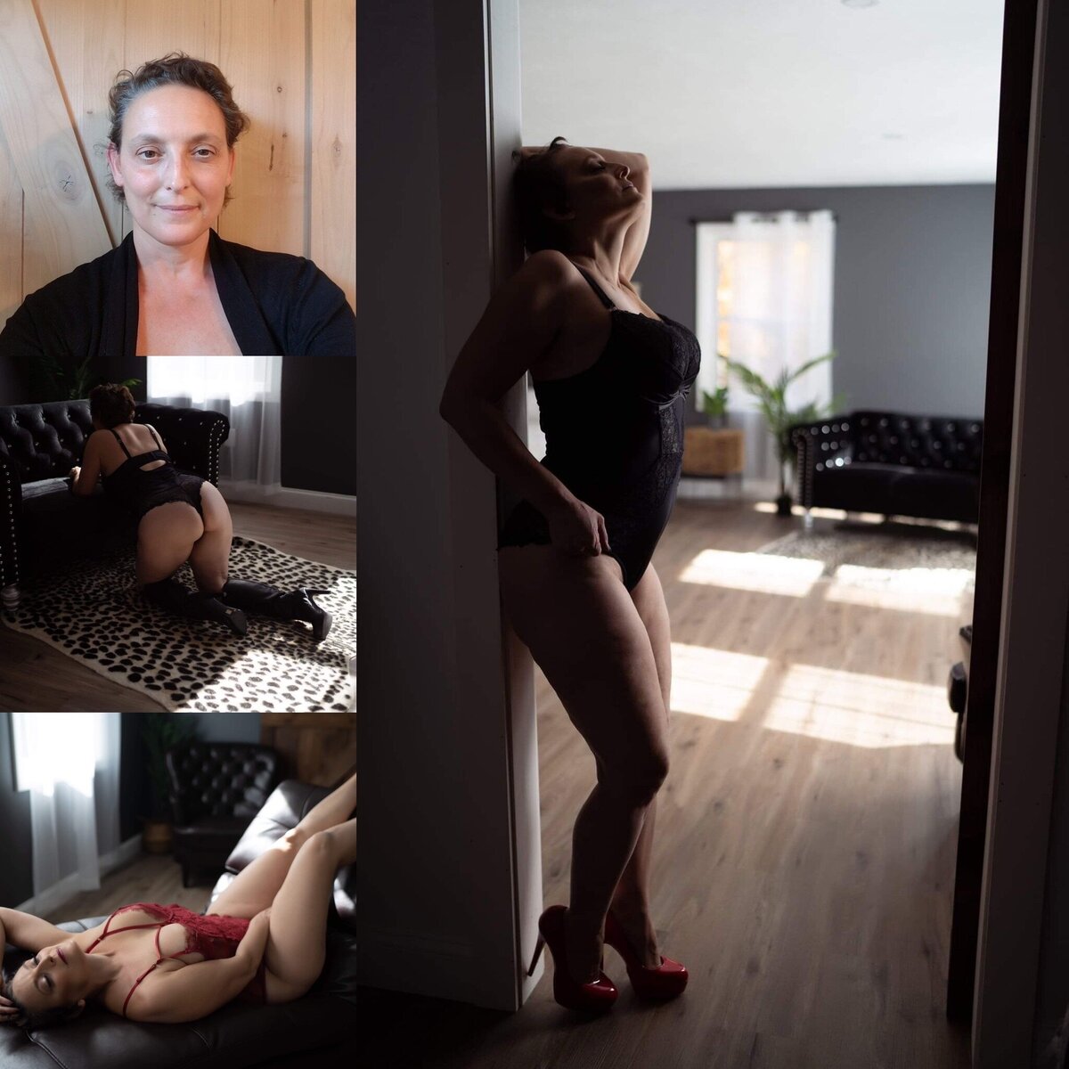 Before and after from a boudoir photographer Kerry Callahan Boudoir