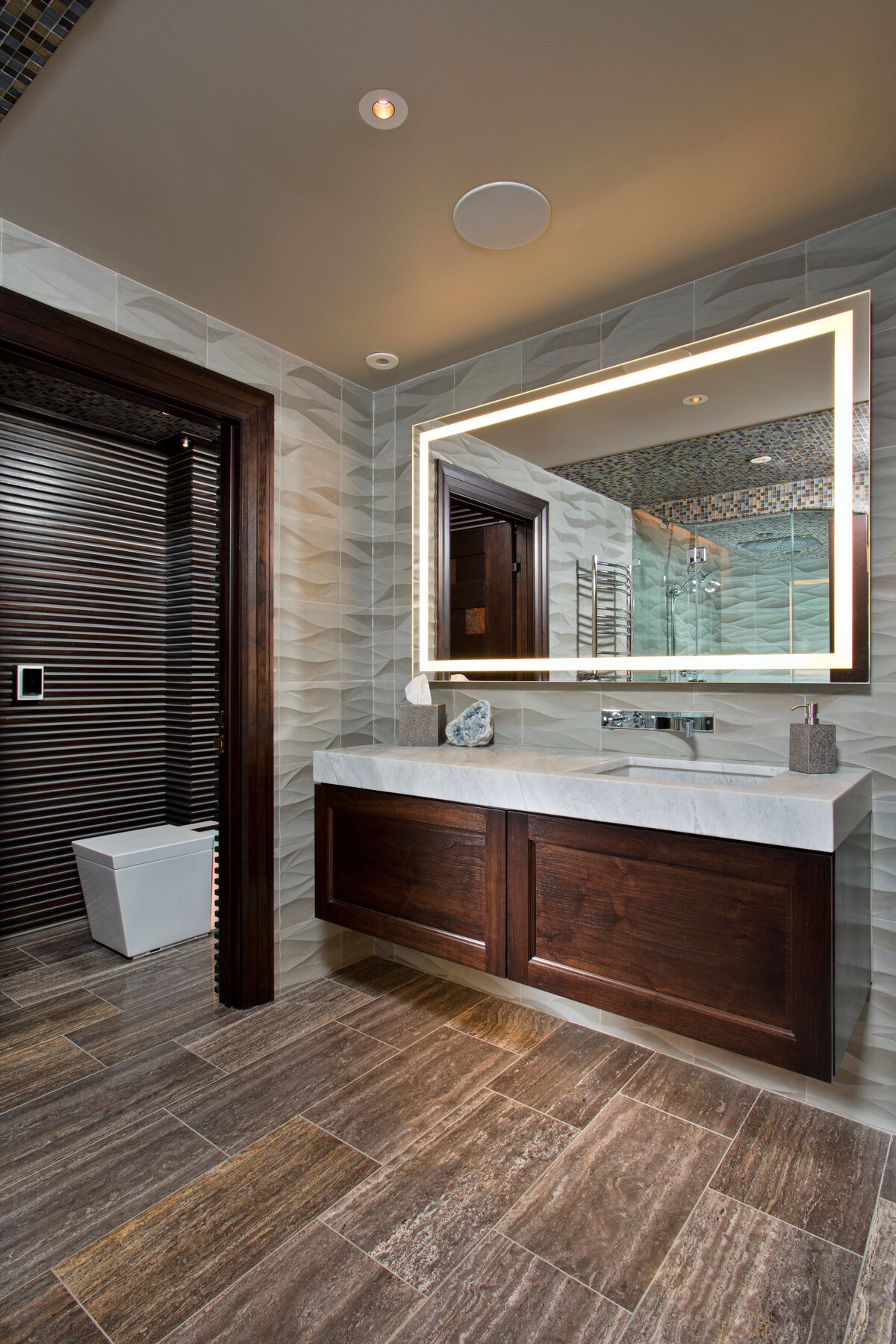 guest bathroom with single vanity