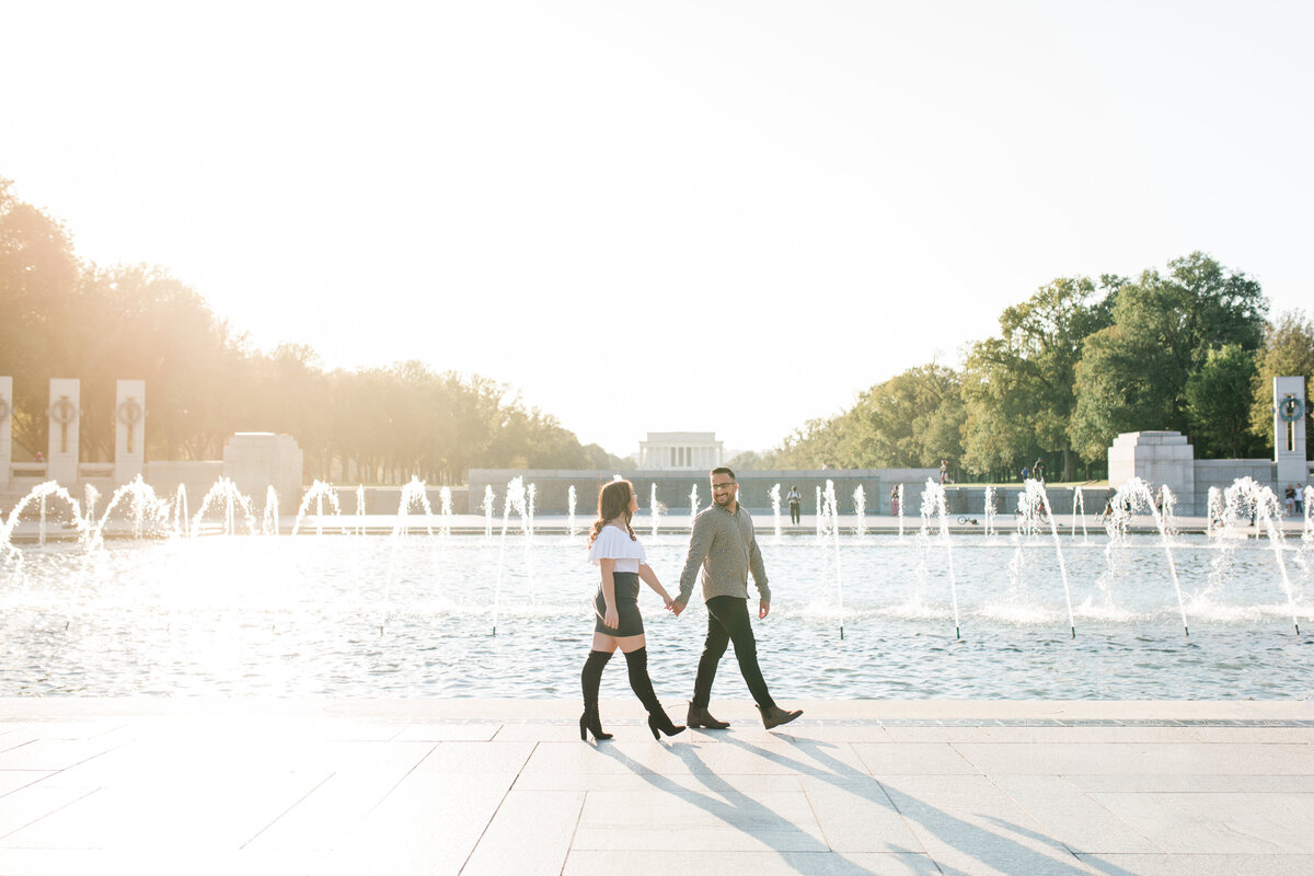 Maria_Vishal_National_Mall_DC_War_Memorial_MLK_Lincoln_Memorial_Monuments_Washington_DC_Enagement_Session_AngelikaJohnsPhotography-8789