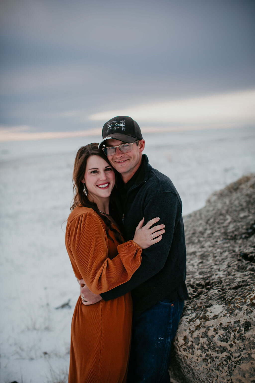 Family portrait in Richey, Montana