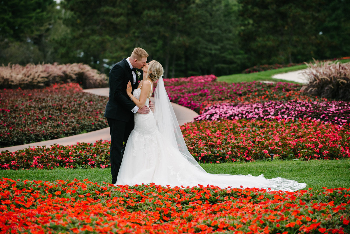Bride and Groom at Flower Hole Sentry World
