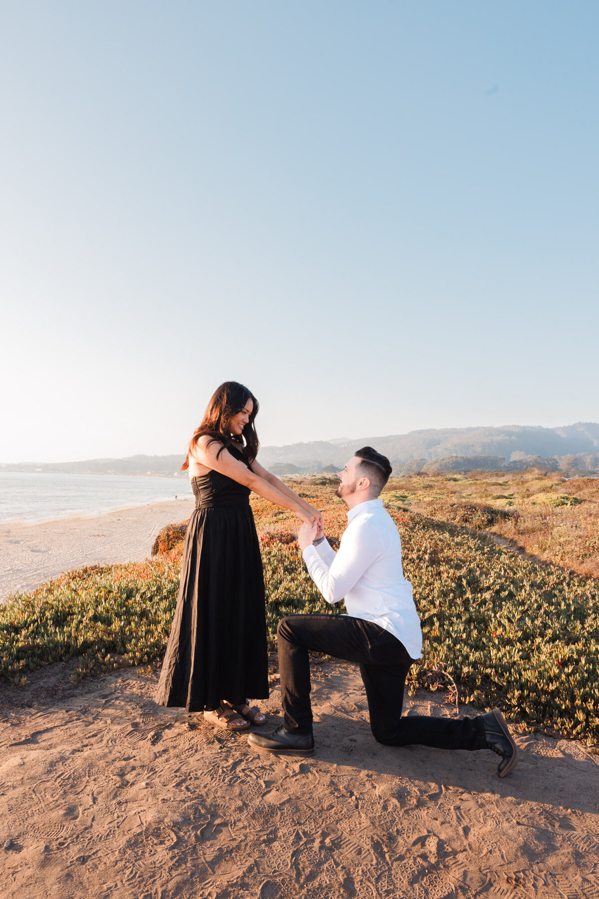 Kyle Woolum + Stephanie-Proposal Engagement-Half Moon Bay-Dunes Beach-San Francisco Wedding Photographer-San Francisco Photographer-Half Moon Bay Photographer-Emily Pillon Photography-S-092323-38
