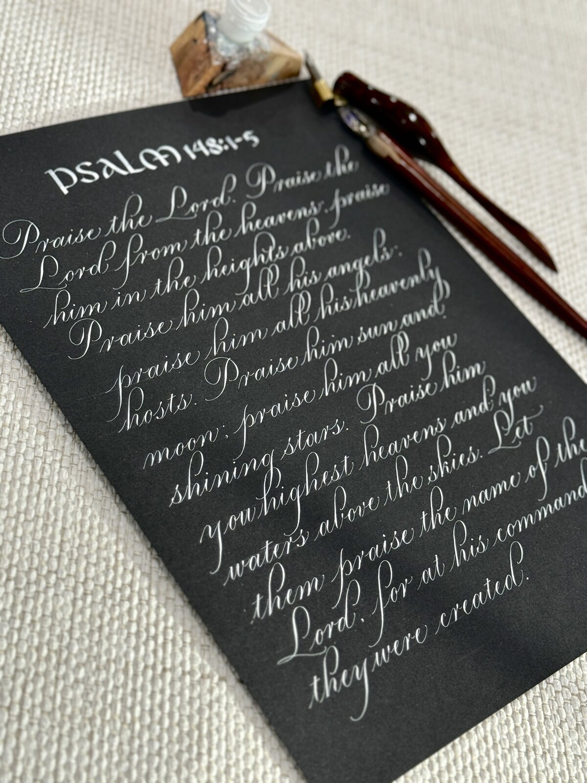 calligraphy commission psalm 148