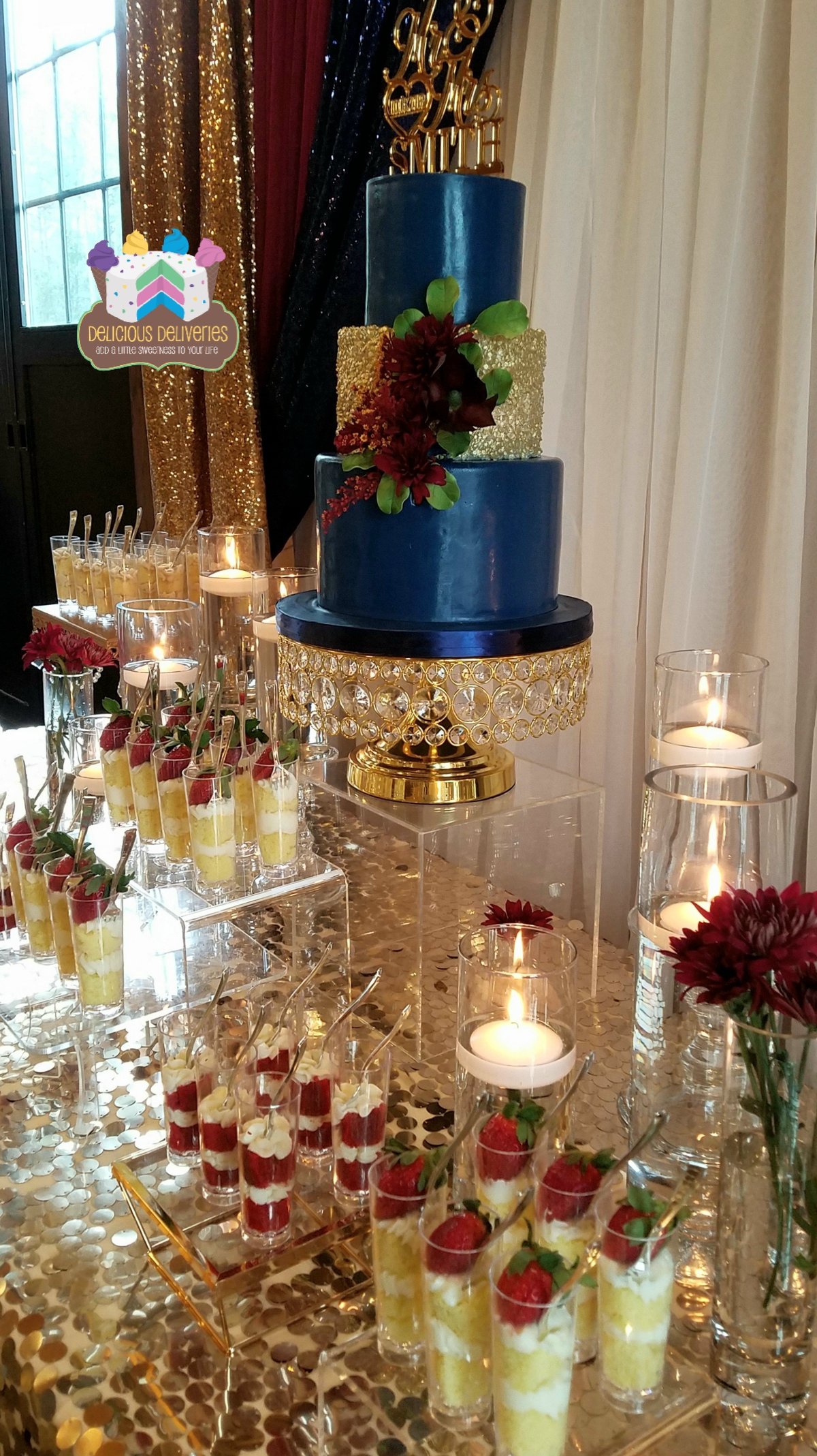 Navy and Wine Buffet