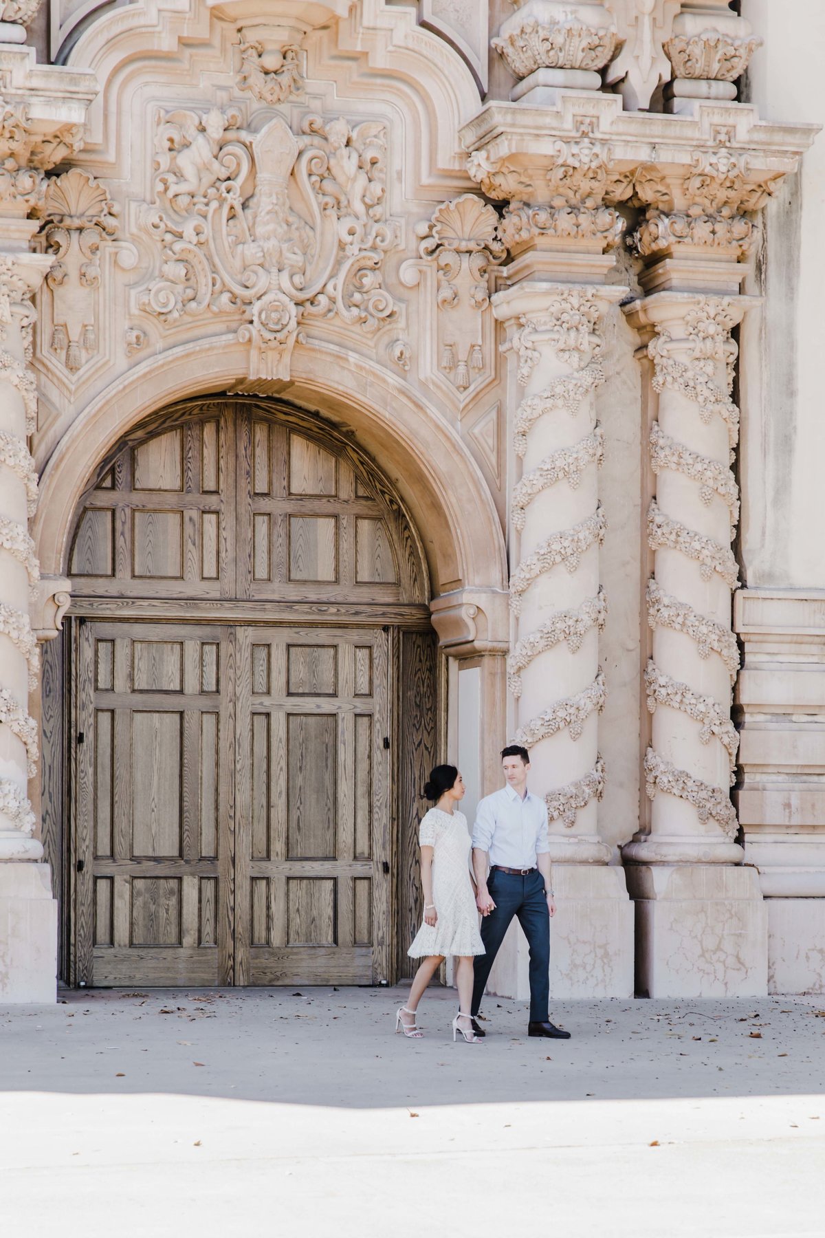 Engagement Session at Balbo Park, San Diego. Photography by Jessica Jaccarino Photography.