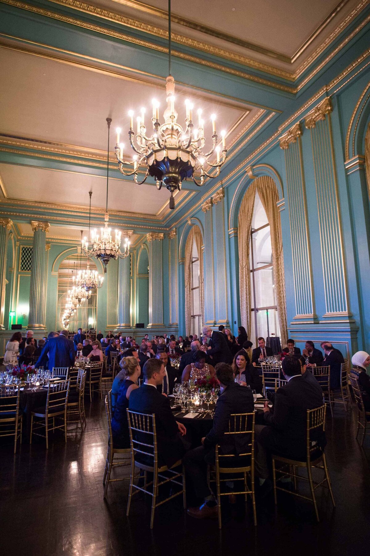Evening Dinner Event held in the San Francisco War Memorial  Historic Building Green Room