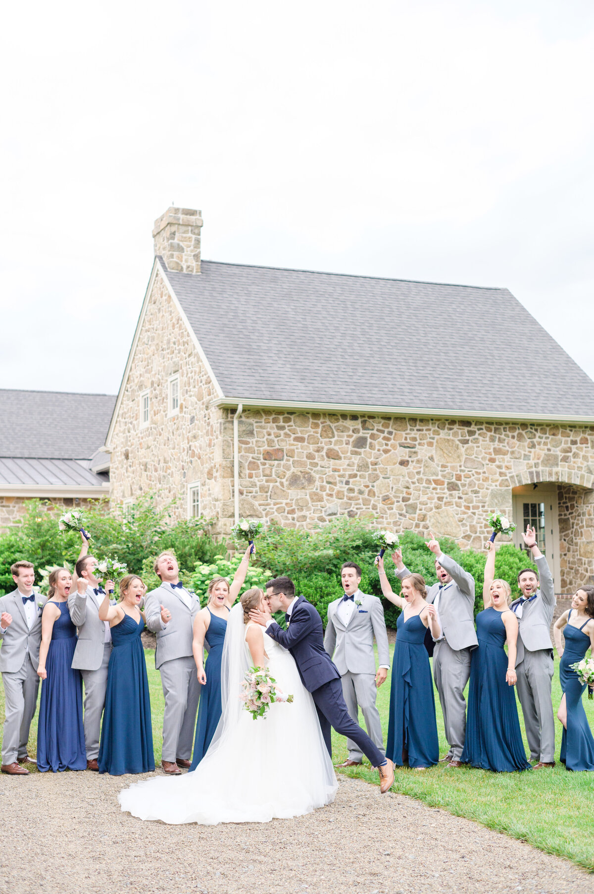 Navy Blue, Blush Pink, Light Blue French Creek Golf Club Wedding Photographer