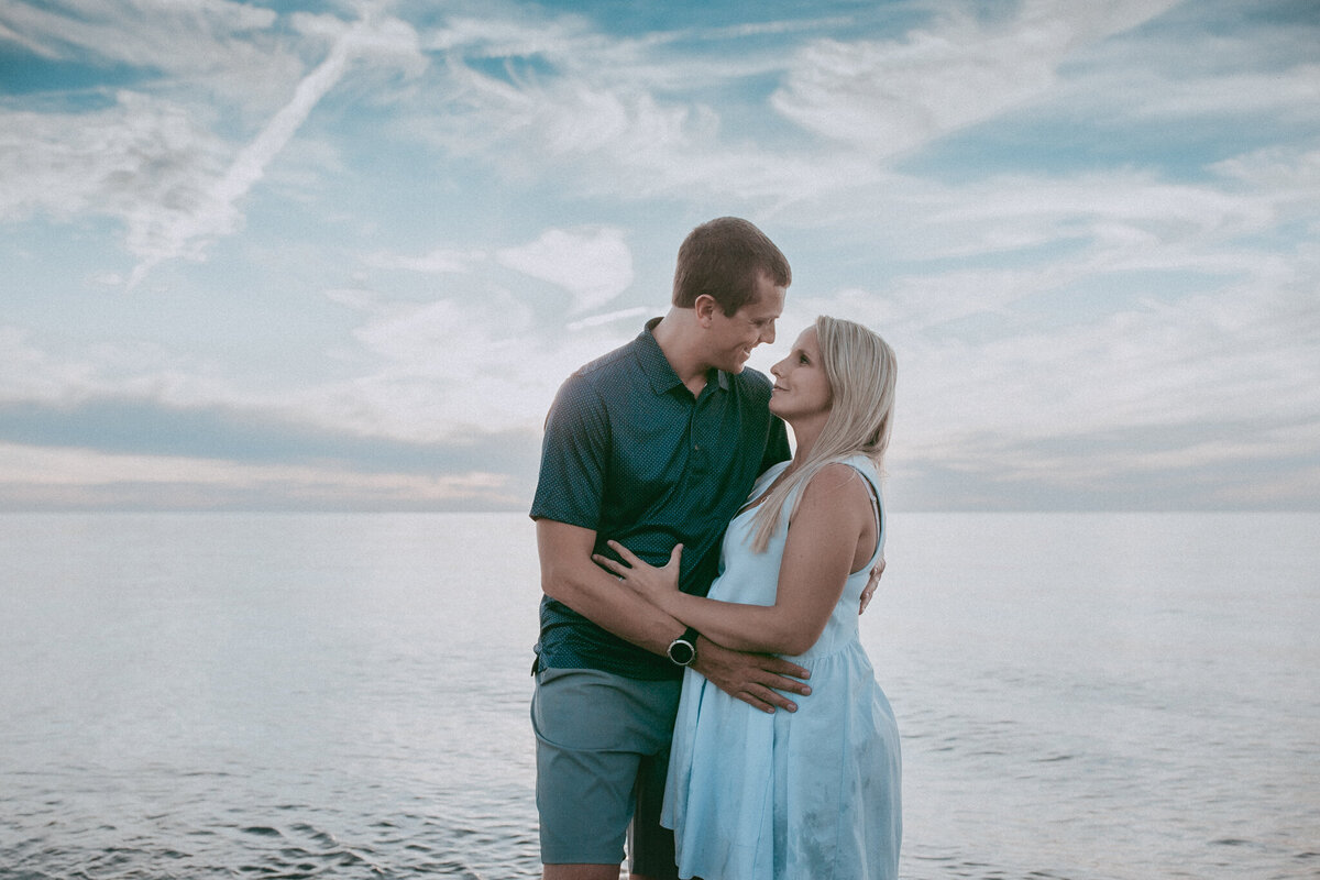 couple looking at eachother with love in their eyes