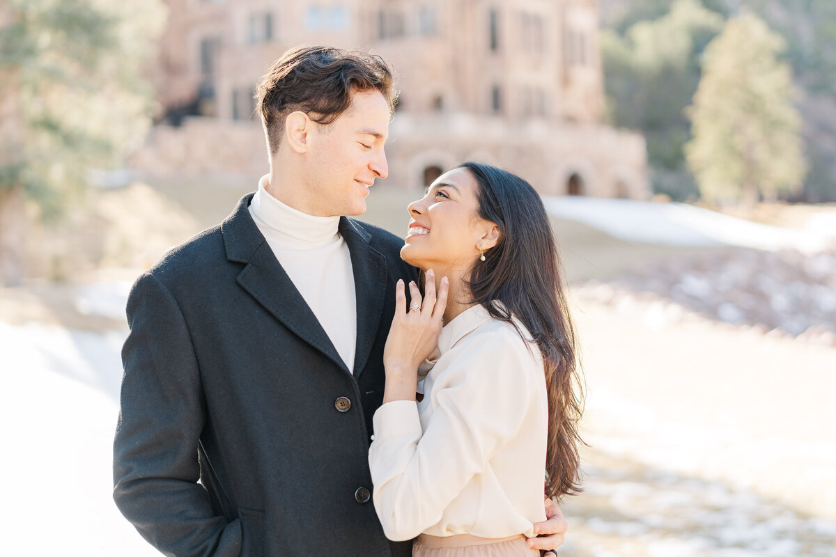 Glen Eyrie Castle Winter Engagment Pictures Colorado Springs Elena Spraguer Photography 0010