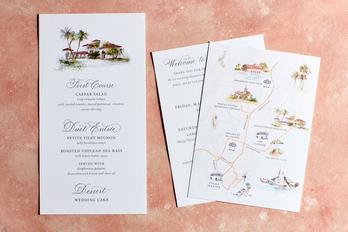 LowcountryPaperCo_Sarah&Hodges_Menu_Itinerary