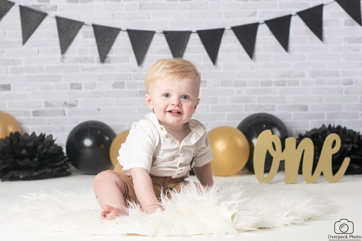 Cake Smash Milestone Overpeck Photography
