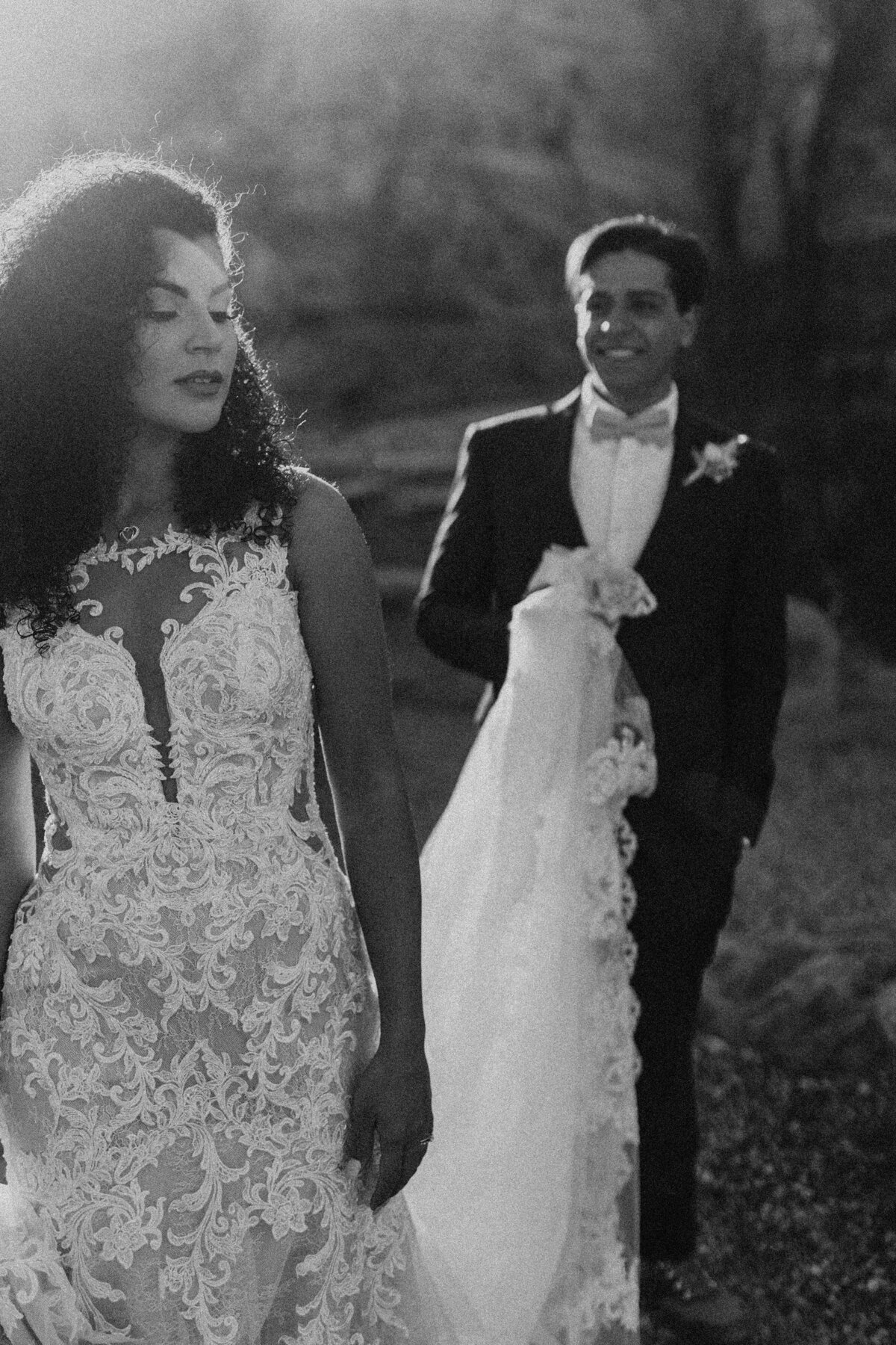 Black and White Elopement in Zion National Park