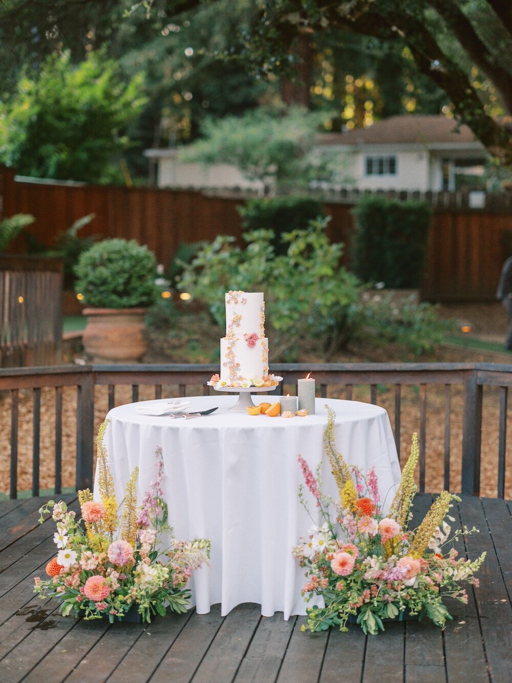 Mountain Terrace-Wedding-Woodside-California-Summer Citrus-Cake