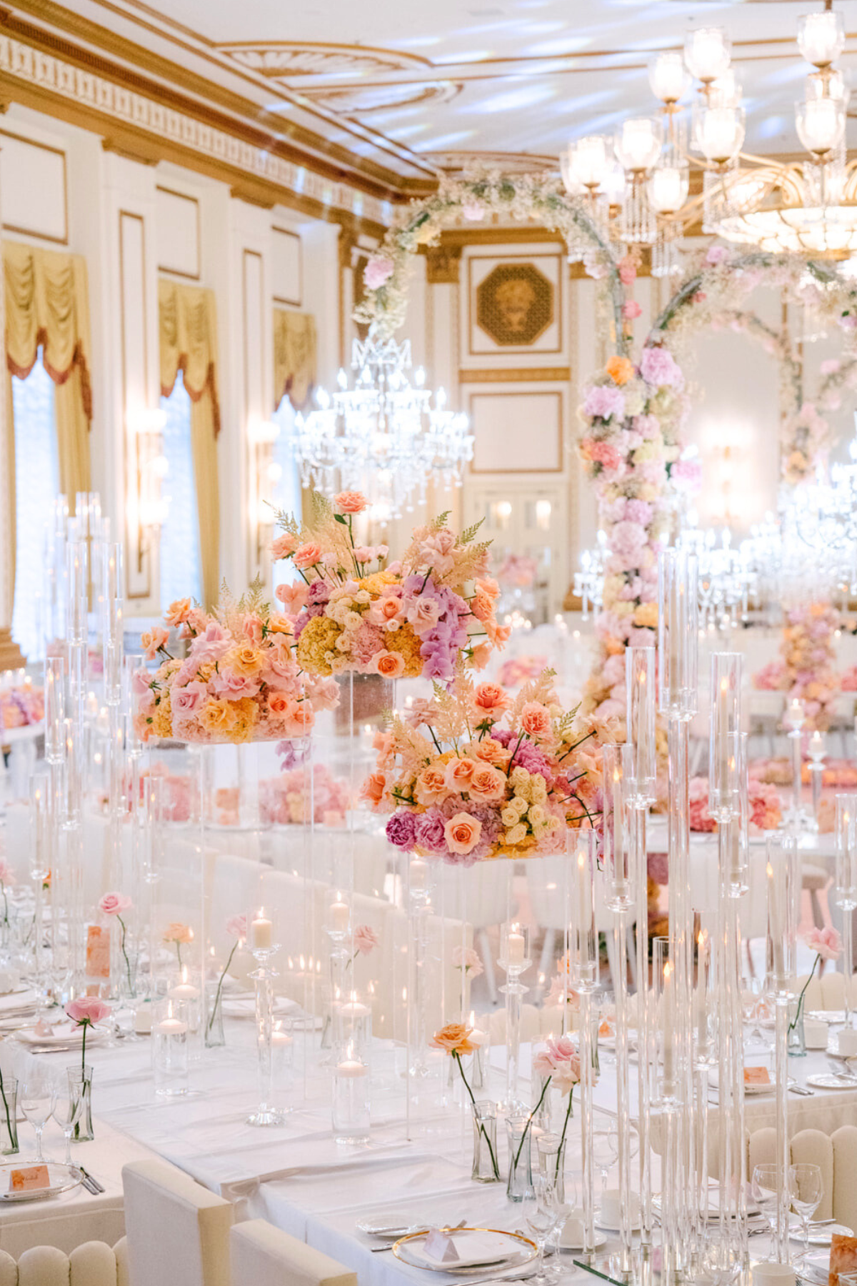 luxury-wedding-reception-pink-floral-crystal-chandelier-011