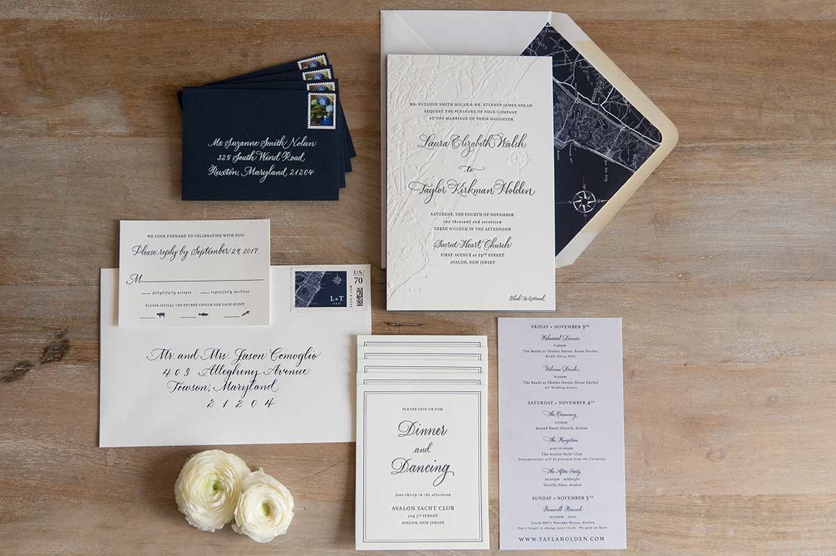 Sue-Letterpress-InvitationSuite-Map-AvalonNewJersey