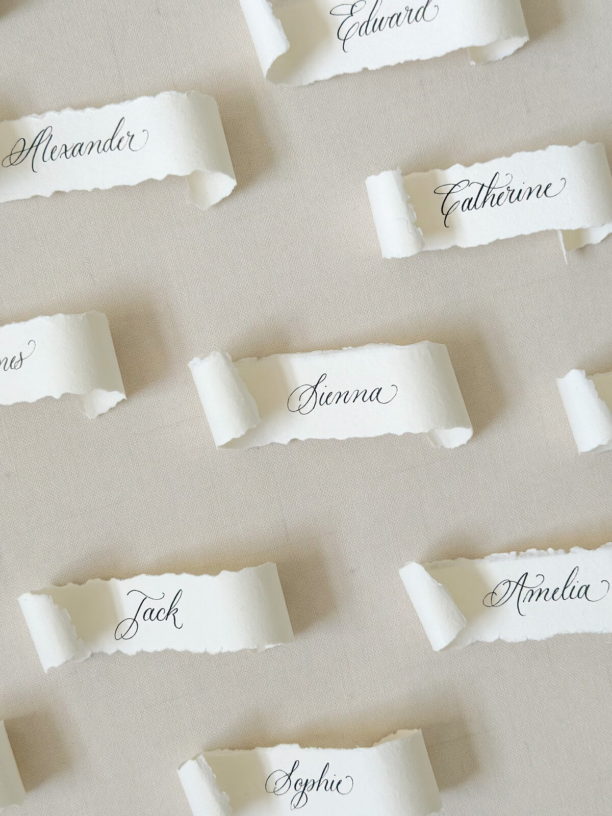 Scroll placecards